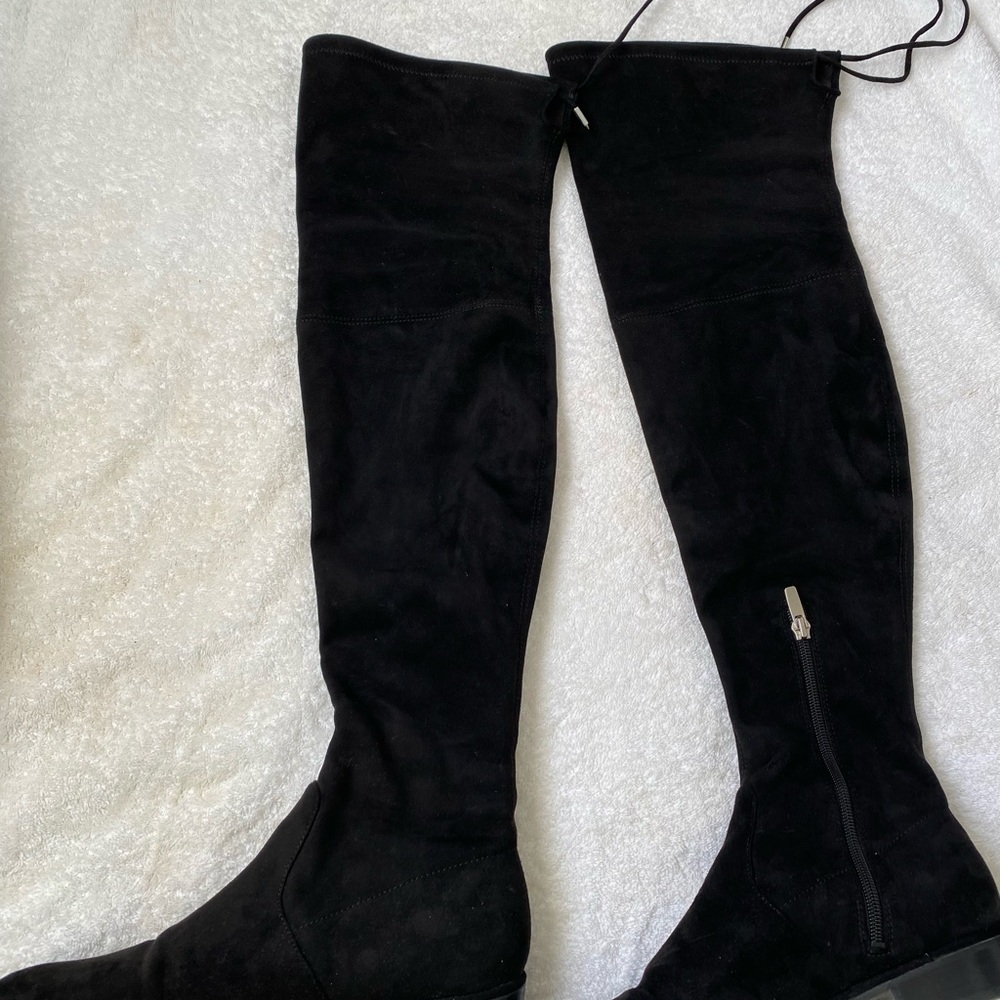 Marc Fisher Suede Black Over-the-Knee Boots Size 9 - Picture 5 of 14